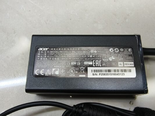 Sạc laptop Acer đầu nhỏ 65W 19-3.42A 10 mua sac laptop acer nho