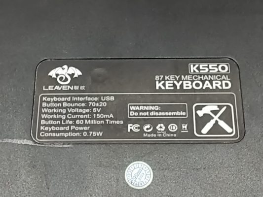 Bàn phím cơ Leaven K550 cũ 7 ban phim leaven k550 cu