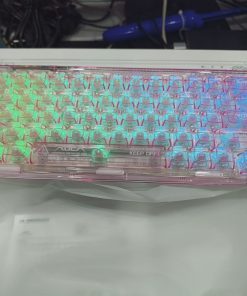 Bàn phím cơ Aula F68 hồng trong suốt 11 ban phim co aula f68